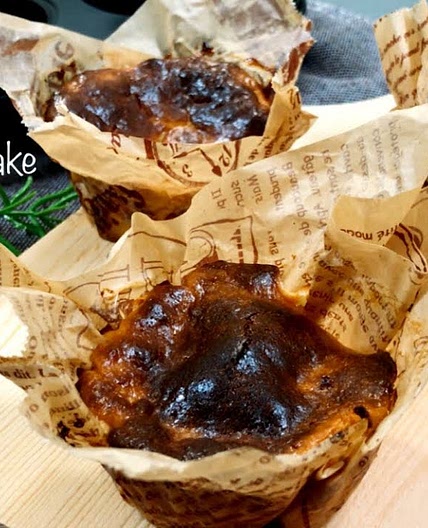Absolutely Healthy & Low Calorie Burnt Basque CheeseCake|Healthy Mini Burnt Cheesecake