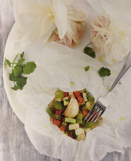 Papillotes de fenouil, patate douce et tofu
