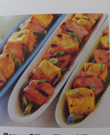 Honey Dijon Glazed Ham and Pineapple Brochettes