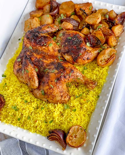Oven roasted spatchcock chicken