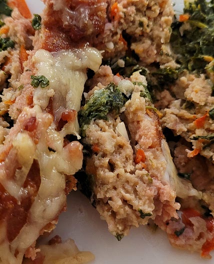 Spinach Stuffed Turkey Meatloaf