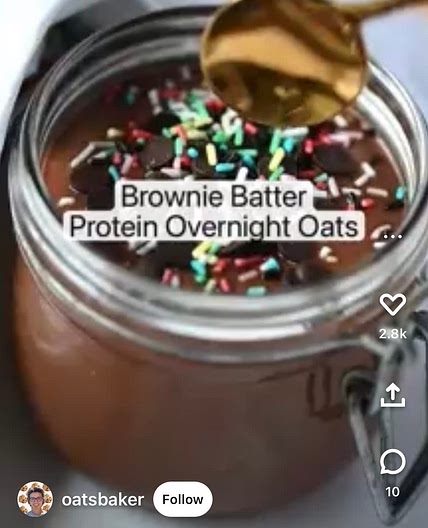 Brownie Batter Overnight Protein Oats