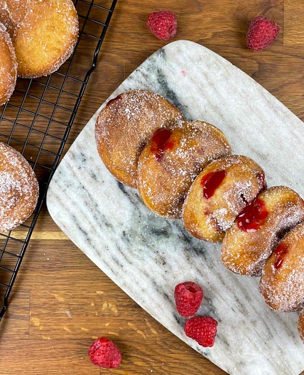 Raspberry Doughnuts 