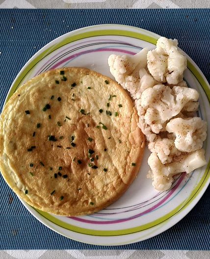Omelette au chou fleurs