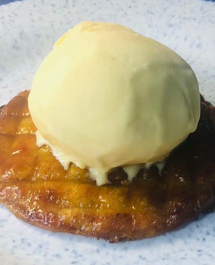 Caramel Bread Waffles 