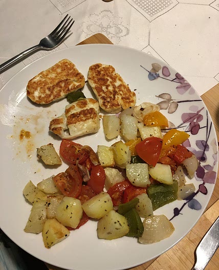 Halloumi and roast veg
