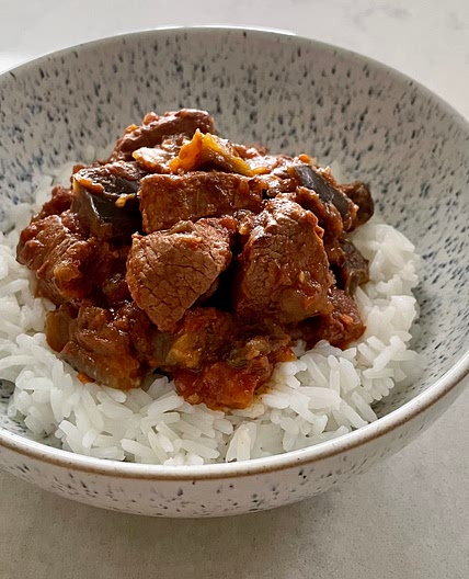 Beef Stew with Aubergine Sauce