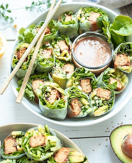 Vegetable Tempeh Spring Rolls | The Beet