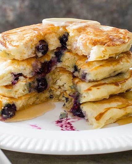 Anytime Fluffy Blueberry Pancakes