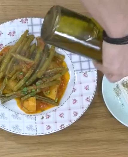 Greek green bean and olive oil stew