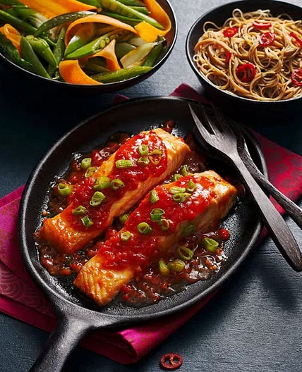 Sweet chilli salmon