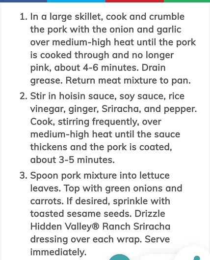 Asian Pork Lettuce Wraps