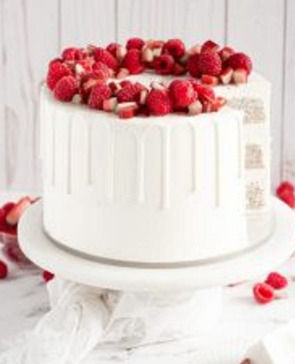 Gluten-Free Raspberry Rhubarb Cake (Dairy-Free)