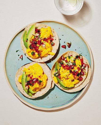 Scrambled egg tacos