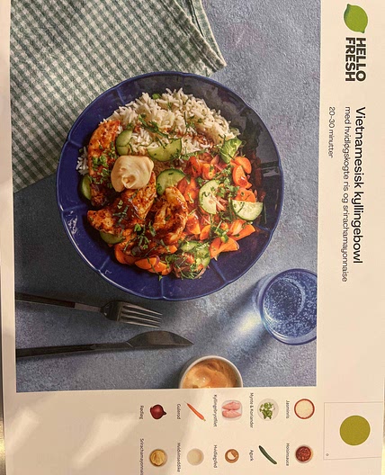 Vietnamesisk kyllingebowl