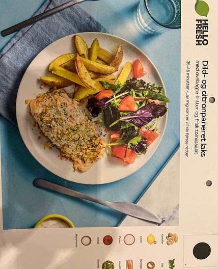 Dild og citronpaneret laks