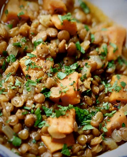 Colocasia with Lentils Stew