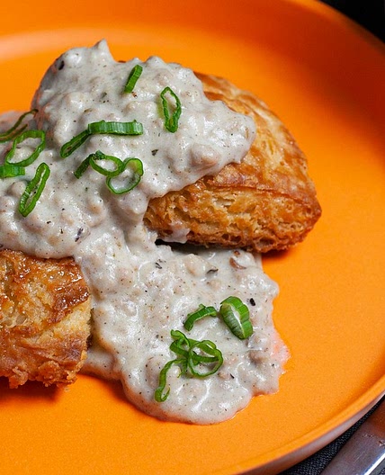 Flaky Layered Biscuits with Sausage Gravy Recipe
