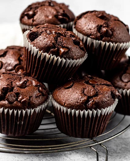Double Chocolate Banana Muffins