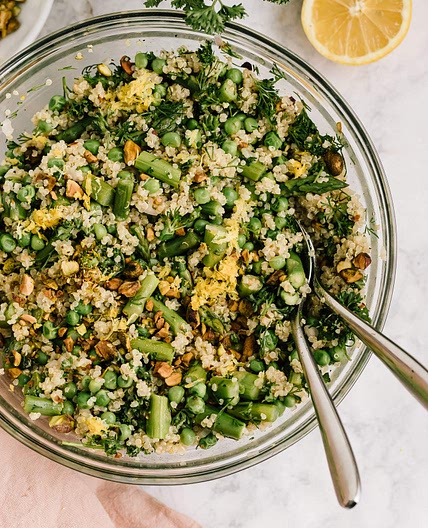 Spring Quinoa Salad with Asparagus and Peas