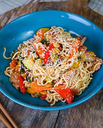 Pork Stir Fry with Noodles