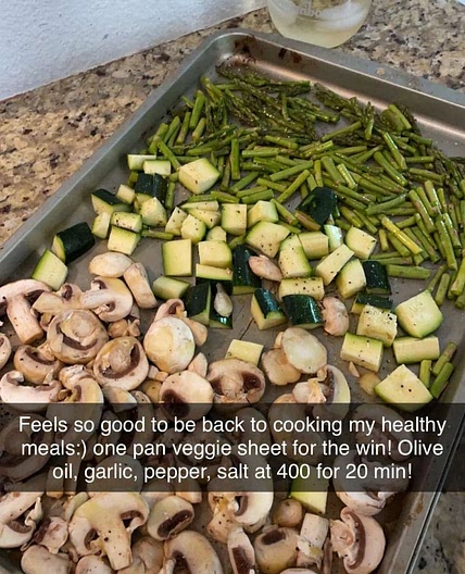 One pan roasted veggies