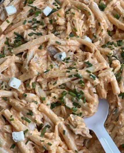 Buffalo Chicken Pasta Bake