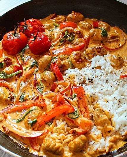 Creamy Paprika Chicken Meatballs