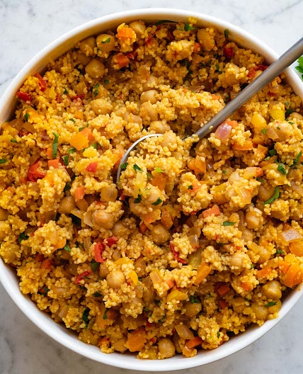 Easy One-Pot Moroccan Couscous with Chickpeas