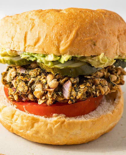Mediterranean Zucchini White Bean Veggie Burgers