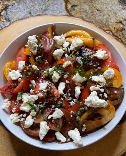 Fresh Heirloom Tomato Salad w/ Balsamic Glaze