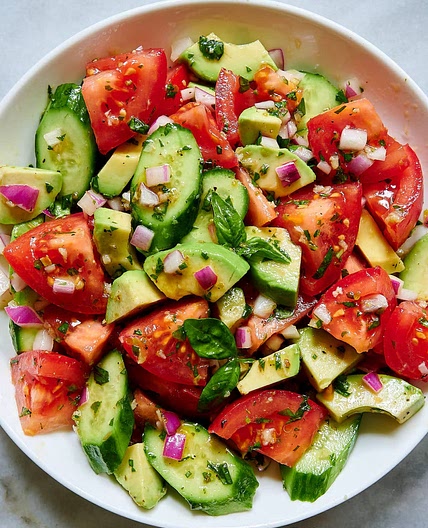 TOMATO CUCUMBER & AVOCADO SALAD