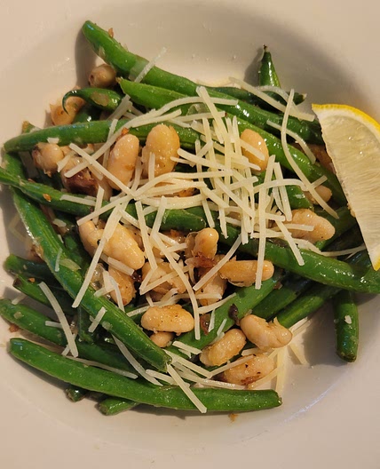 Green and white bean sautee