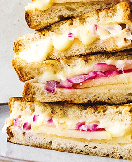 Pickled Red Onion and Apple Grilled Cheese Sandwich