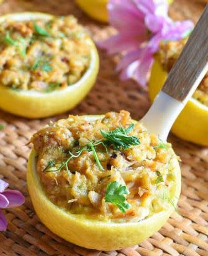 Crab Cake Stuffed Lemons