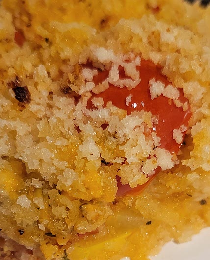 Cheesy Tomato and Yellow Squash Casserole