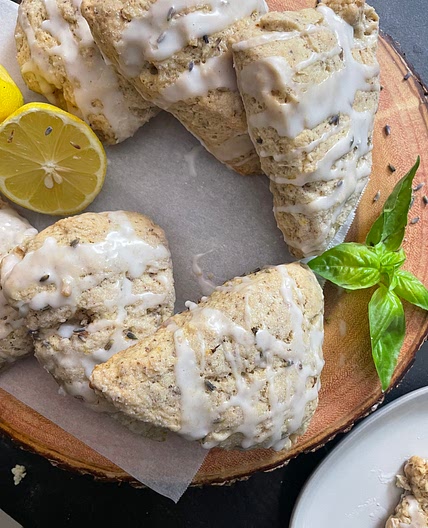 Vegan Lemon Lavender Scones