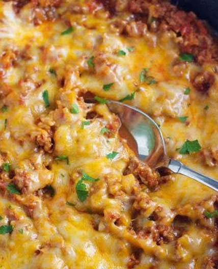 Riced cauli taco skillet