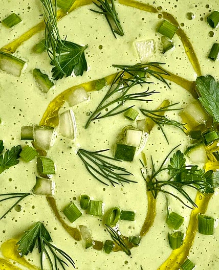 Cucumber, Yogurt, and Herb Soup