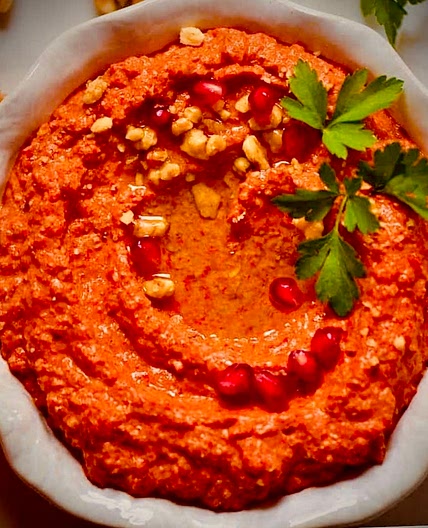 Muhammara, Roasted Red Pepper Recipe