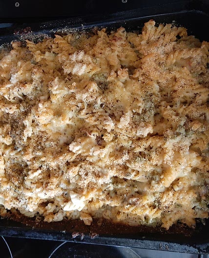 Tuna Pasta bake whatever you got in the cupboard