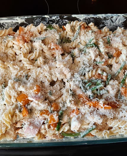Pasta throw in the pot what you got.