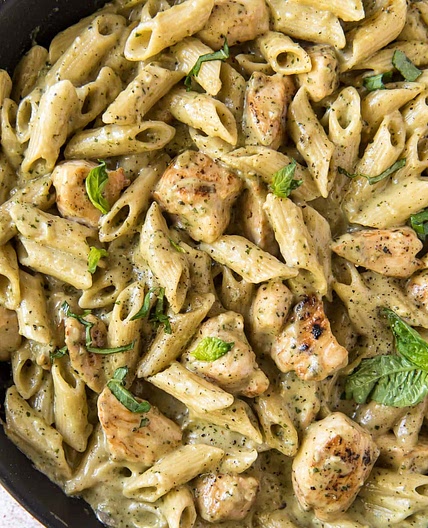 Creamy Chicken Pesto Pasta