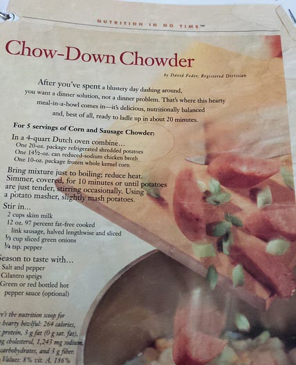 Corn and Sausage Chowder