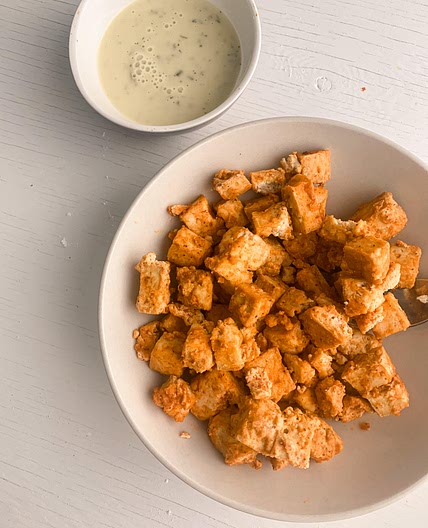 Crispy Buffalo tofu