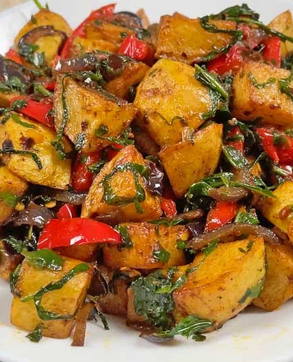 Potato and Spinach