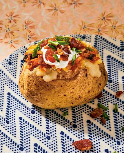 Caramelized-Kimchi Baked Potatoes