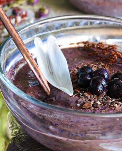 Chocolate Blueberry Silken Tofu Dessert