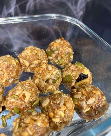 Mixed nut and seed energy balls