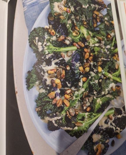 sweet and salty tahini crunch greens